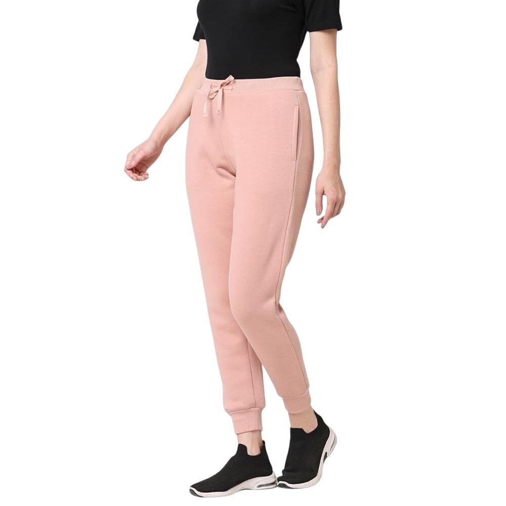 Casual Joggers for‎ Women - Pink Sweatpants Drawstring Waist Sherpa Lined NWT